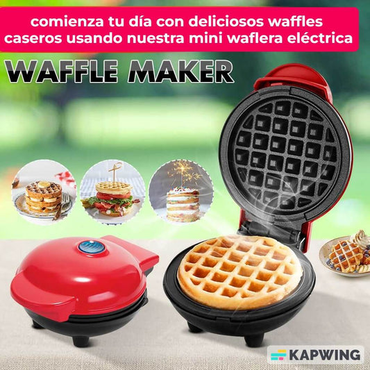 Máquina de Waffles Mini Portátil – Perfecta para Desayunos y Bocadillos