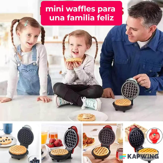 Máquina de Waffles Mini Portátil – Perfecta para Desayunos y Bocadillos